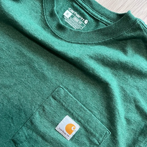 Carhartt Shirt - Forest Green with Pocket - Picture 1 of 4